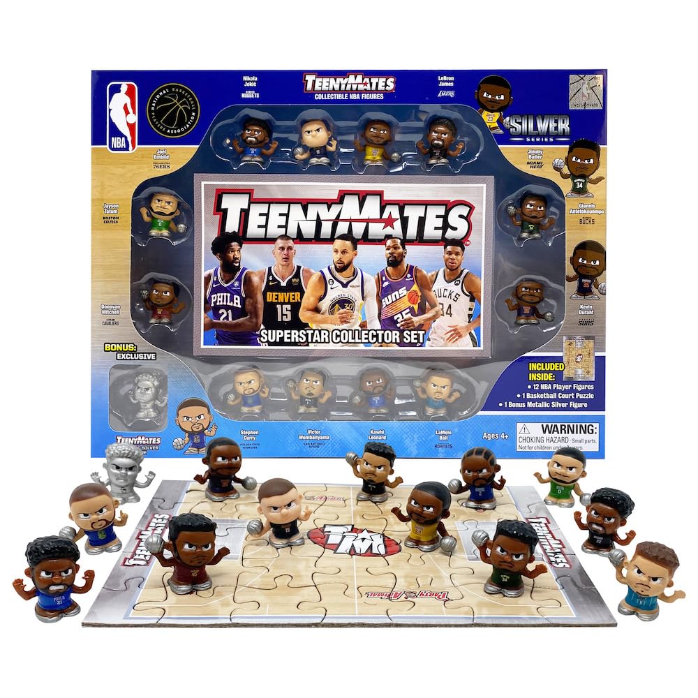 Amazon.com : TeenyMates NBA Superstar Collectors Gift Set : Sports